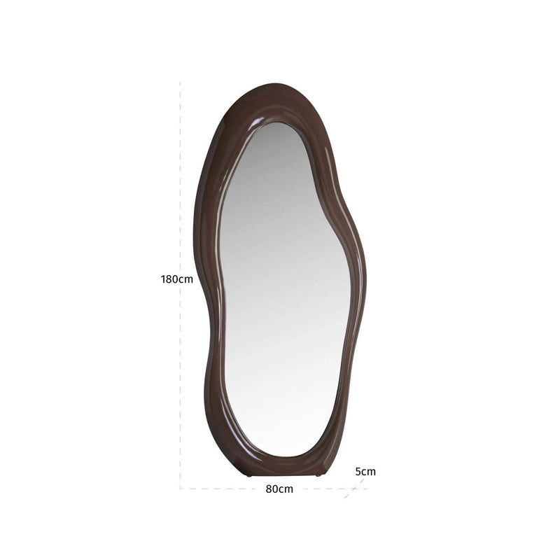 Spiegel Zia Chestnut – organischer Wandspiegel von Richmond, 80x180 cm