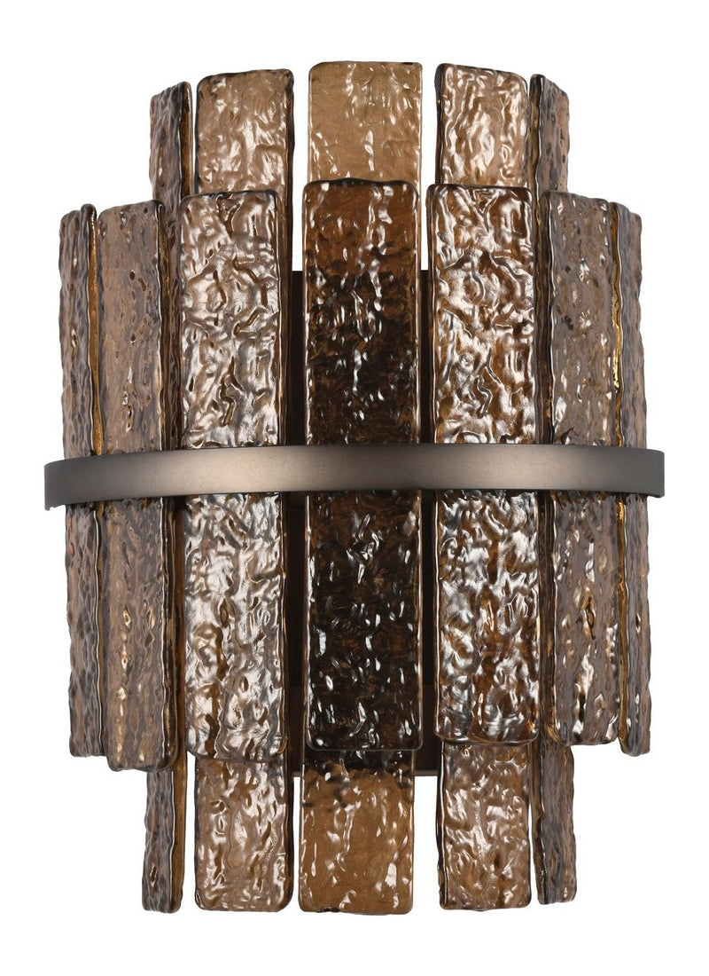 Wandlampe Lumy braun – Richmond Wandleuchte mit Strukturglas