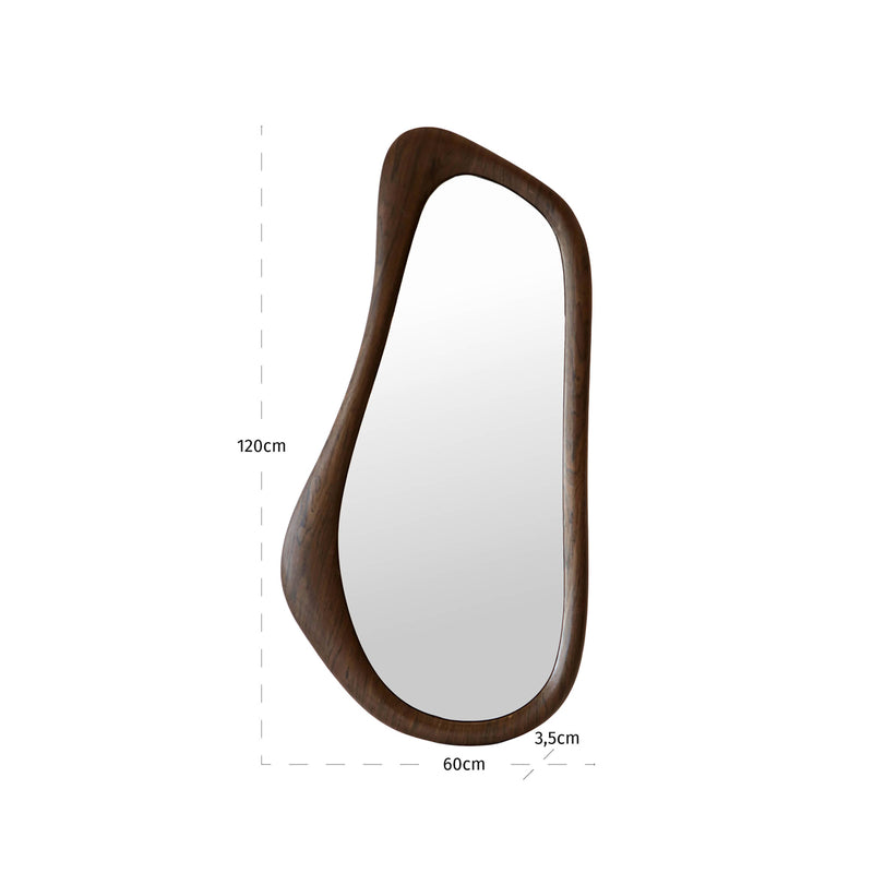 Spiegel Briar Braun – Wandspiegel 120x60 cm mit Furnierrahmen