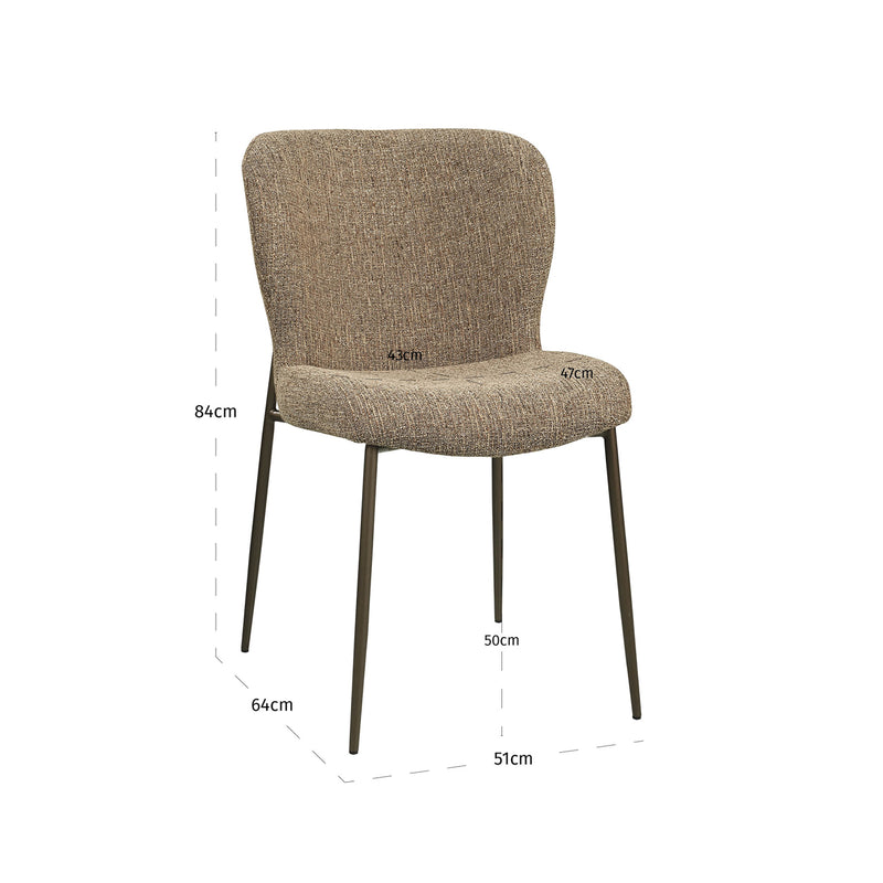 Esszimmerstuhl Odarby Brown Tweed im 2er-Set - Richmond Design