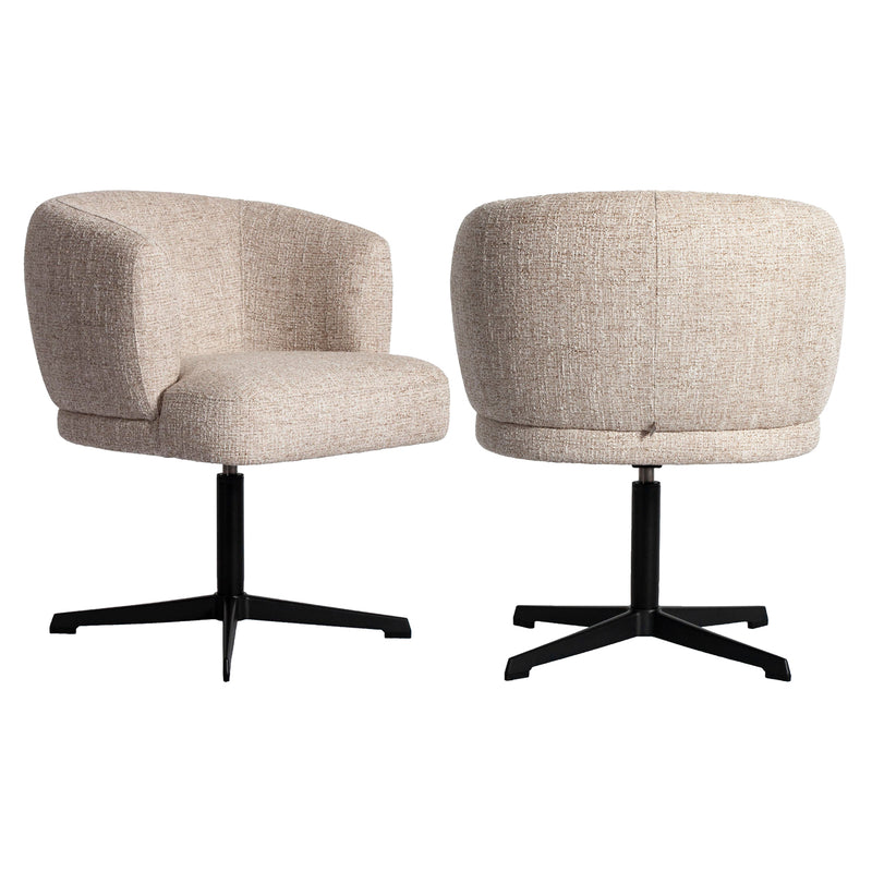Esszimmerstuhl Dinan Cream Tweed mit Drehfunktion – Richmond