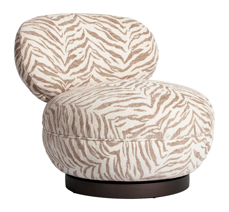 Lounge Stuhl Jace Beige Tiger mit Drehfunktion – Richmond