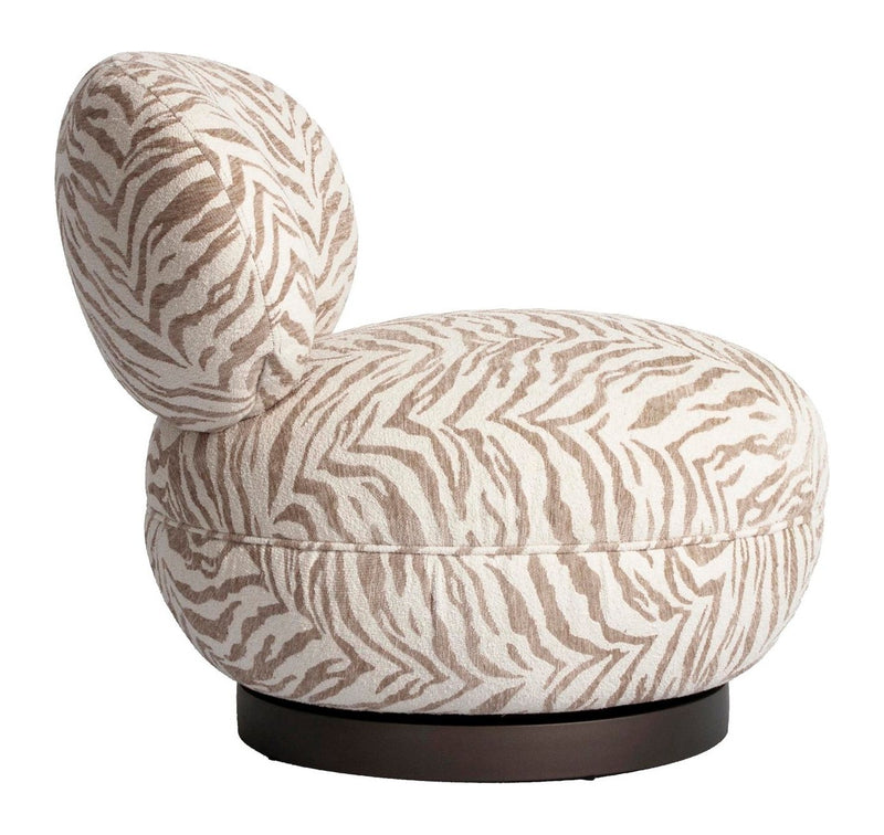 Lounge Stuhl Jace Beige Tiger mit Drehfunktion – Richmond