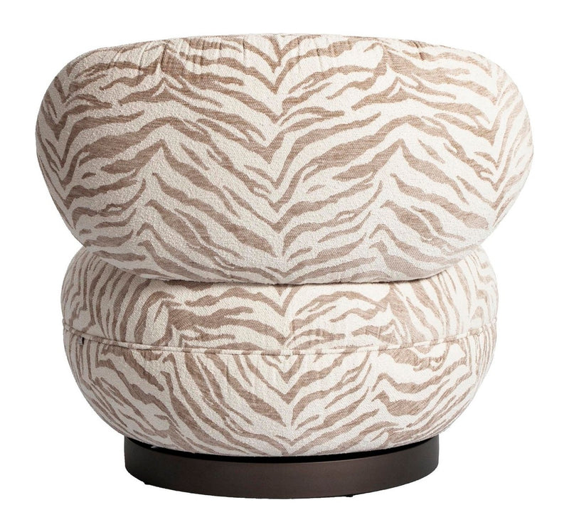 Lounge Stuhl Jace Beige Tiger mit Drehfunktion – Richmond
