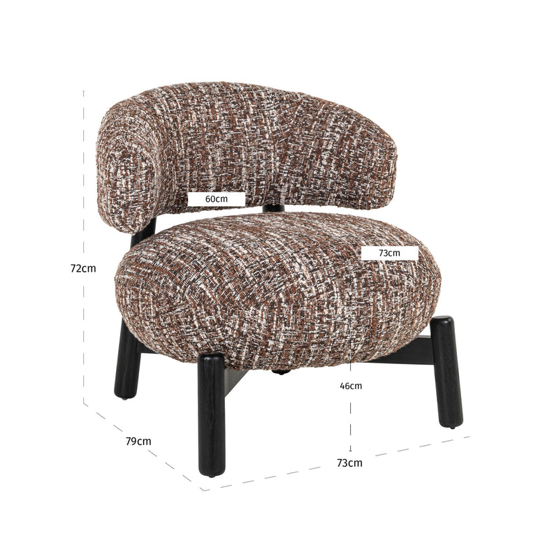 Lounge Sessel Ornella Hazel – Richmond Design mit Eschenholz-Gestell