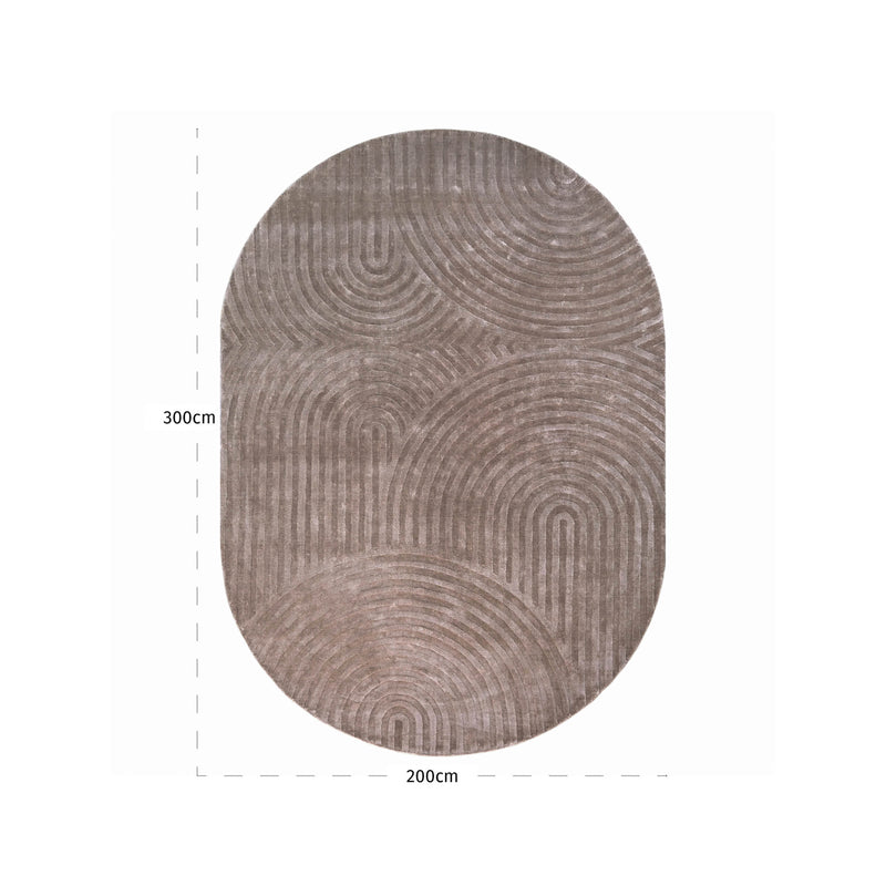 Teppich Bayon taupe 200x300 cm - weicher Wohnaccessoire-Klassiker