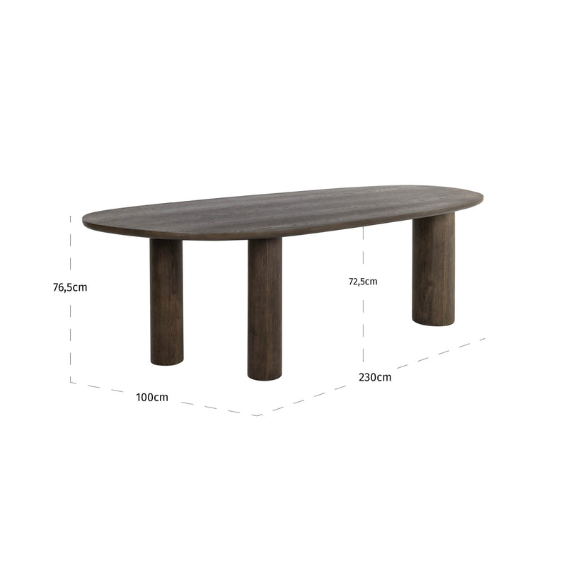 Esstisch Ellington 230 cm Eichenfurnier braun – Richmond