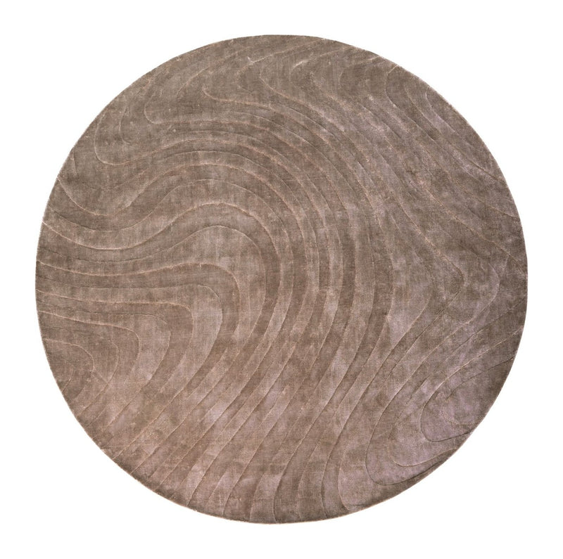 Teppich Fellion taupe – Ø 260 cm, weicher Viskose-Mix von Richmond