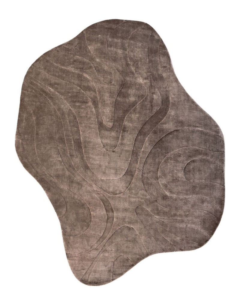 Teppich Metz beige 240x350 cm - weicher Viskose-Baumwoll-Teppich