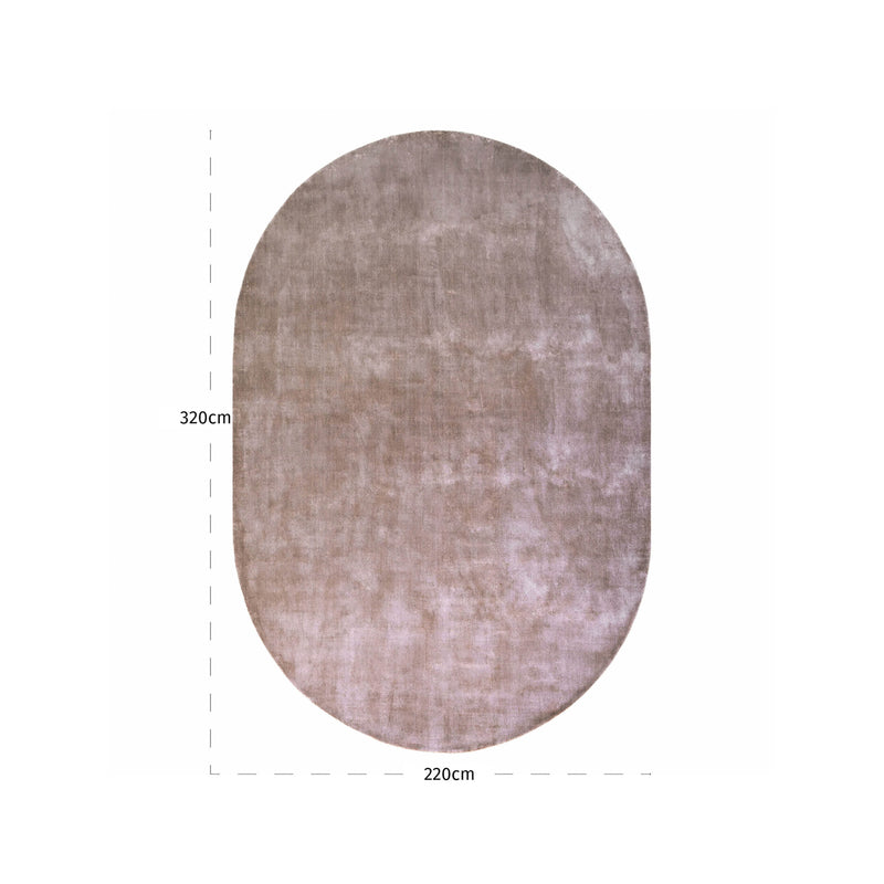 Teppich Nilla taupe 220x320 cm - weicher Viskose-Baumwoll-Teppich