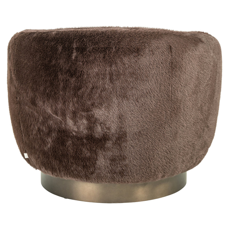 Richmond Lounge Stuhl Colmar chocolat fluffy mit Drehfunktion