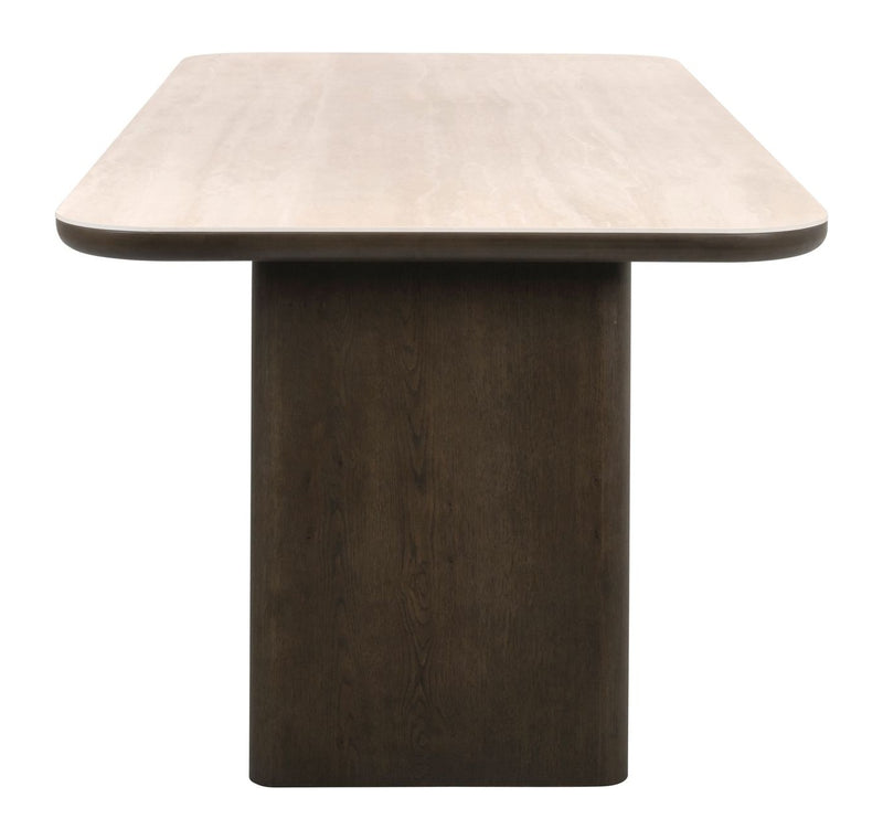 Esstisch Nando 270 cm Richmond – Eichenfurnier & Travertin-Keramik