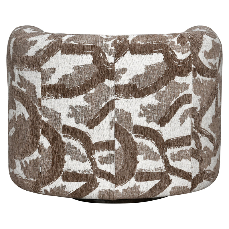 Lounge Stuhl Talley brown nature mit Drehfunktion – skulptural