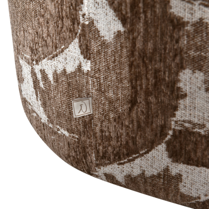 Lounge Stuhl Talley brown nature mit Drehfunktion – skulptural