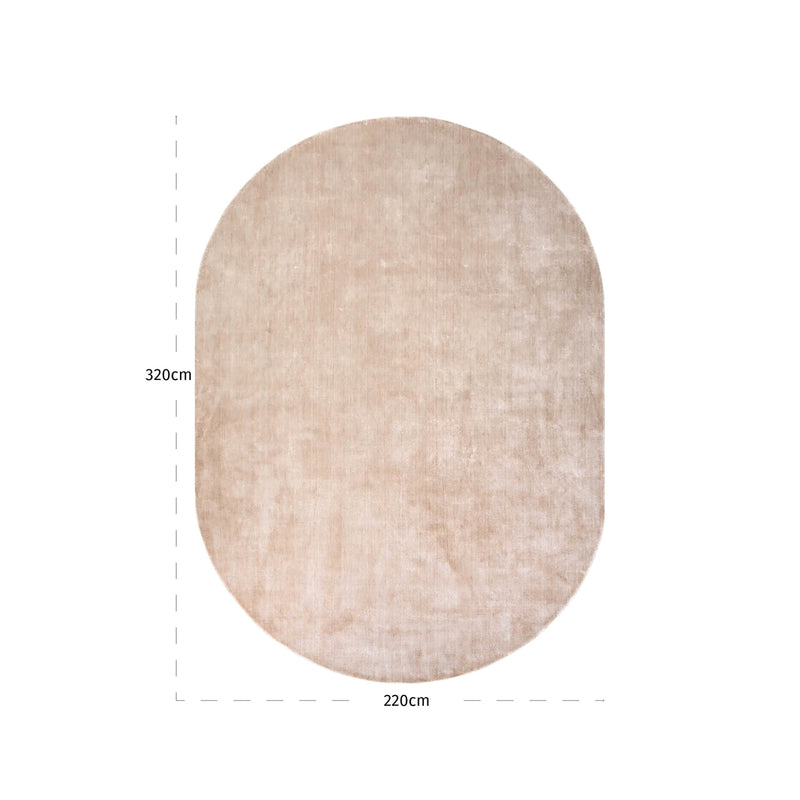 Teppich Millav beige 220x320 cm – weicher Viskose-Baumwoll-Teppich