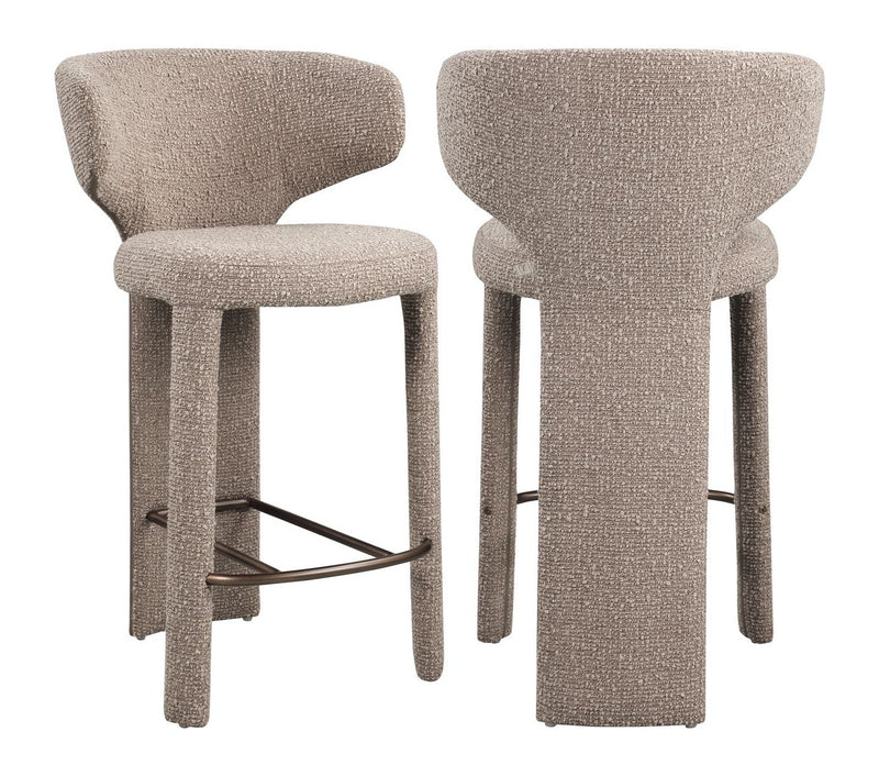 Barhocker Viola Mocca Chunky – gepolstert für Küche und Barbereich
