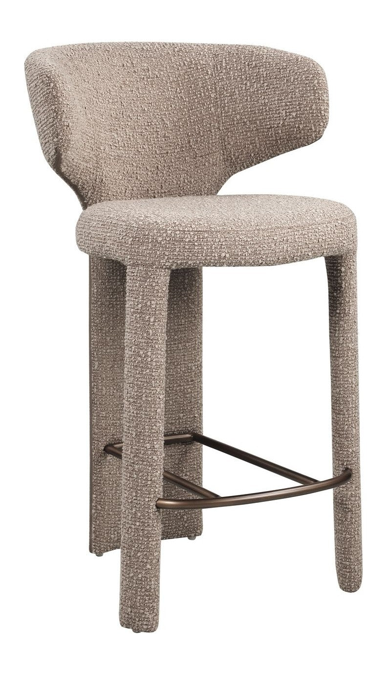 Barhocker Viola Mocca Chunky – gepolstert für Küche und Barbereich