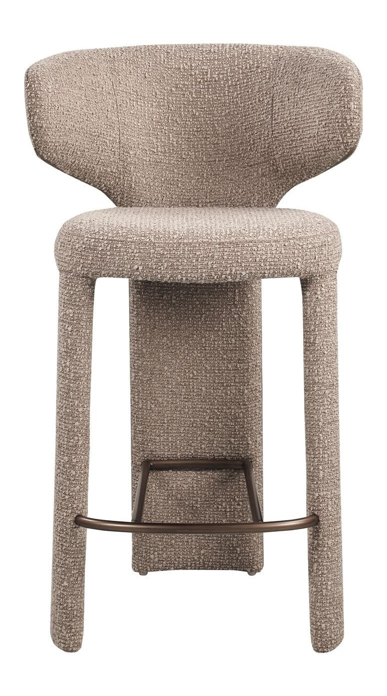 Barhocker Viola Mocca Chunky – gepolstert für Küche und Barbereich