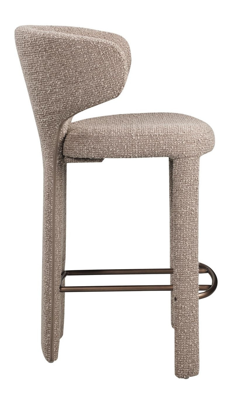 Barhocker Viola Mocca Chunky – gepolstert für Küche und Barbereich