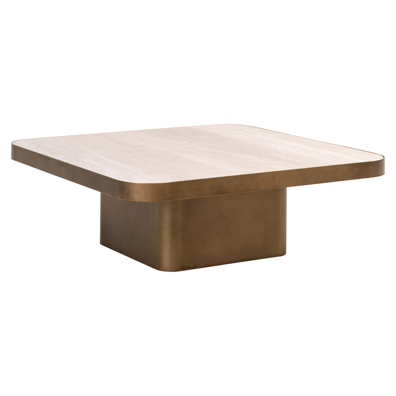 Richmond Couchtisch Claridge beige 90x90 cm, Keramik & Glas