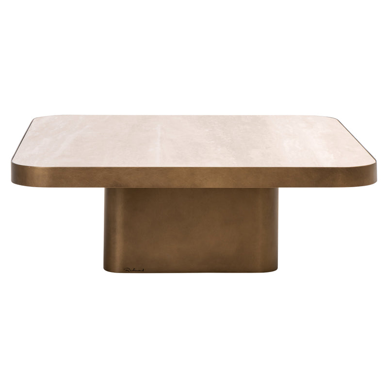 Richmond Couchtisch Claridge beige 90x90 cm, Keramik & Glas