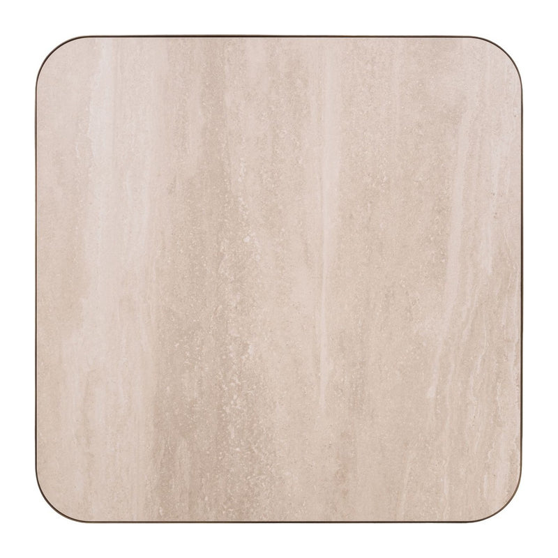 Richmond Couchtisch Claridge beige 90x90 cm, Keramik & Glas