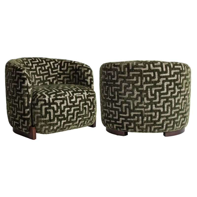 Richmond Loungesessel Hannah Moss Labyrinth, fire retardant