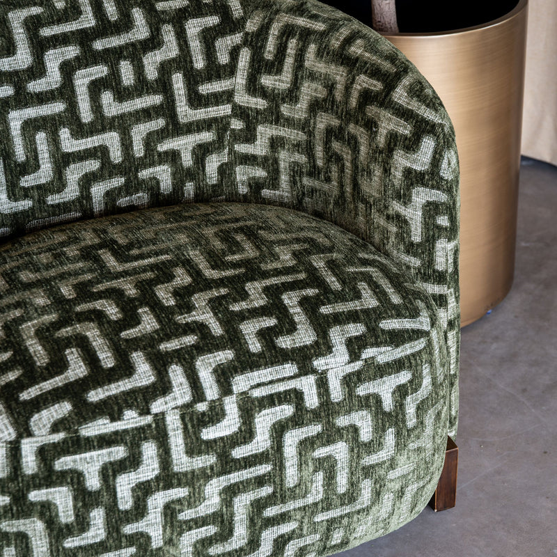 Richmond Loungesessel Hannah Moss Labyrinth, fire retardant