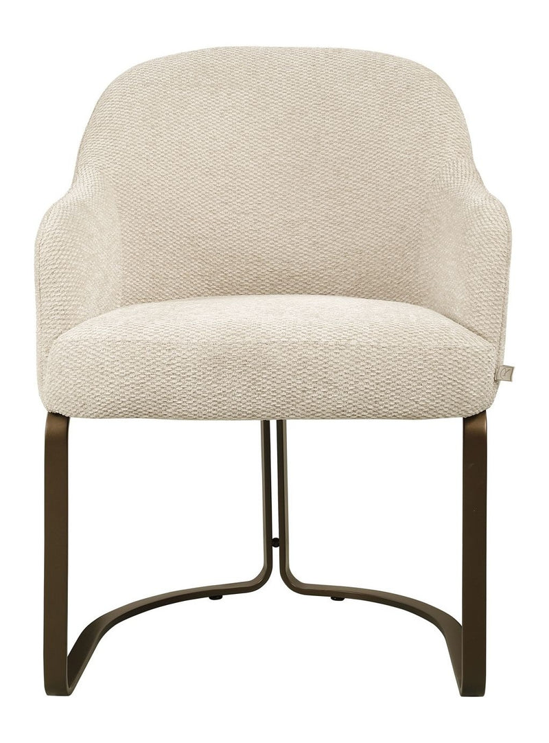 Esszimmerstuhl Hadley in Natural Boldweave mit Polyester-Bezug
