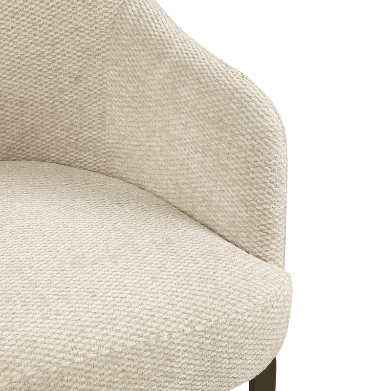Esszimmerstuhl Hadley in Natural Boldweave mit Polyester-Bezug