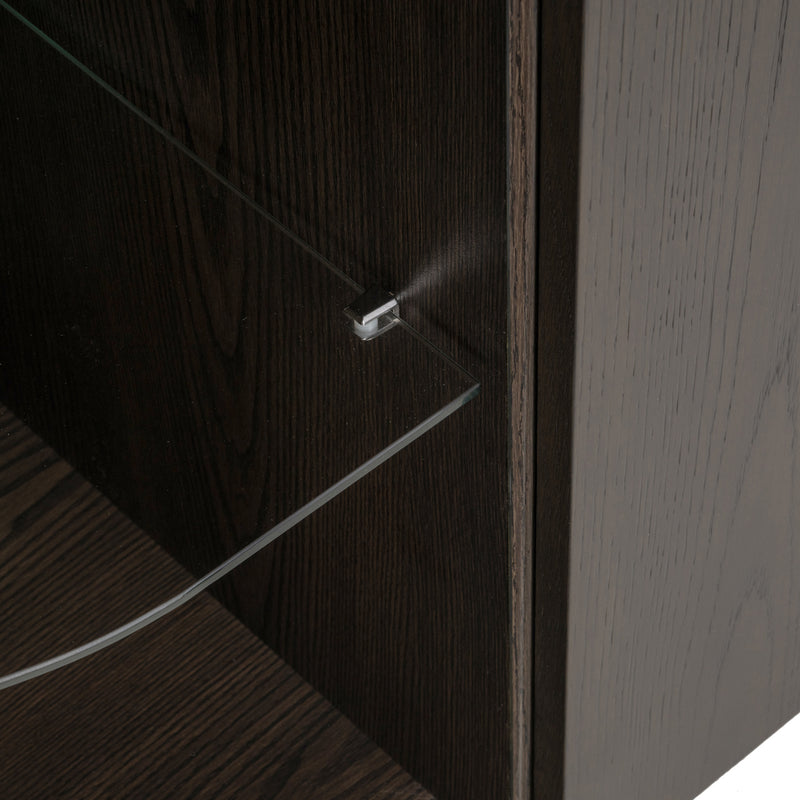 Sideboard Langford in Braun – Eichenfurnier & Keramikplatte, 200 cm
