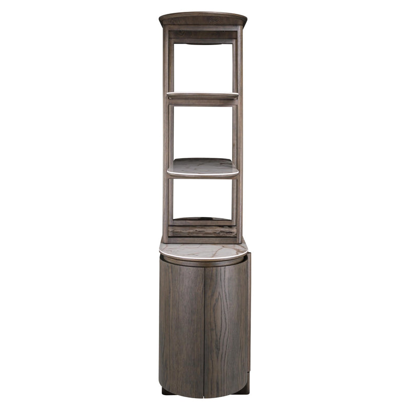 Richmond Vitrine Langford Brown, 200 cm, Eichenfurnier & Keramik