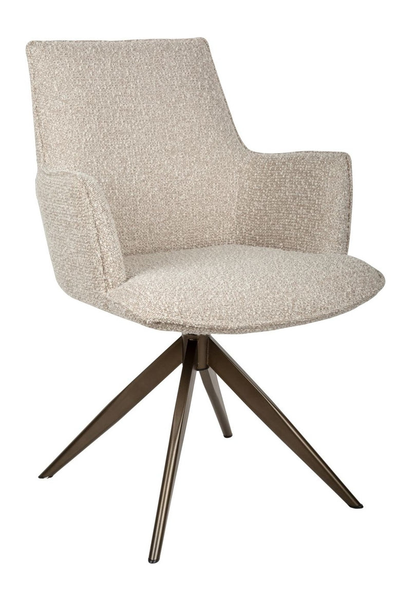 Esszimmerstuhl Dakota Natural Chunky mit Armlehne & Drehfunktion