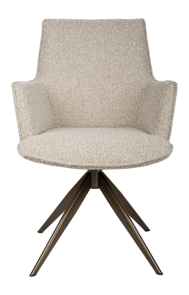 Esszimmerstuhl Dakota Natural Chunky mit Armlehne & Drehfunktion
