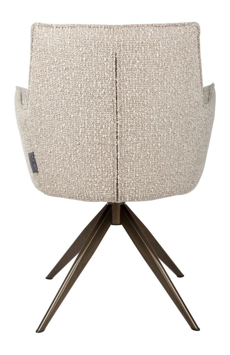 Esszimmerstuhl Dakota Natural Chunky mit Armlehne & Drehfunktion