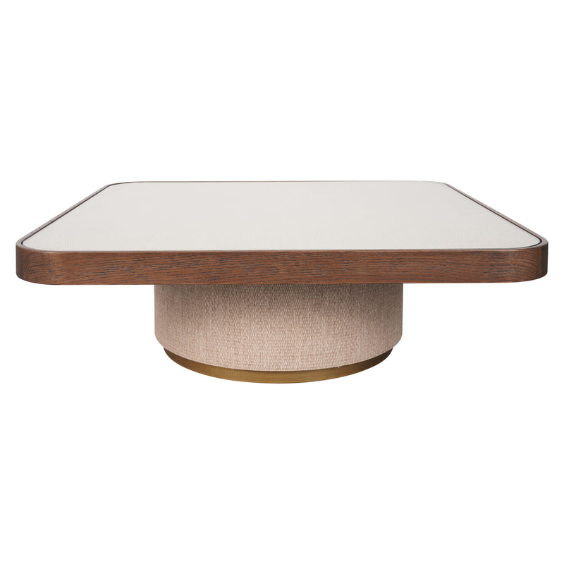 Couchtisch Willox im 2er-Set beige mit Eichenholz & Glas