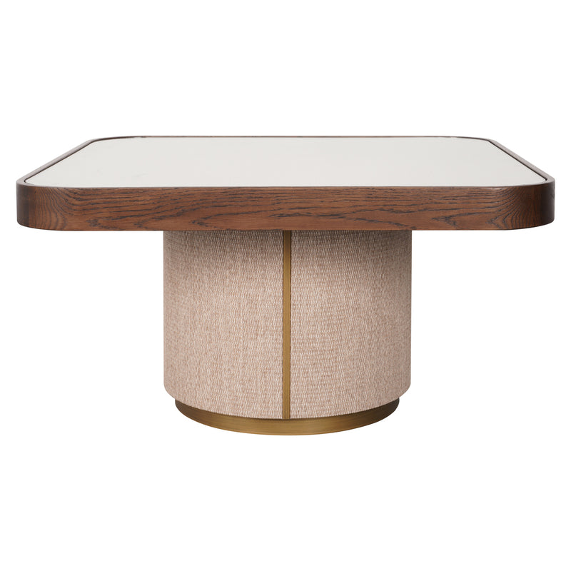 Couchtisch Willox im 2er-Set beige mit Eichenholz & Glas