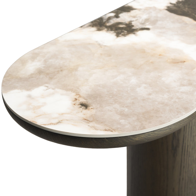 Konsole Langford Brown – Richmond Konsolentisch mit Keramik-Platte
