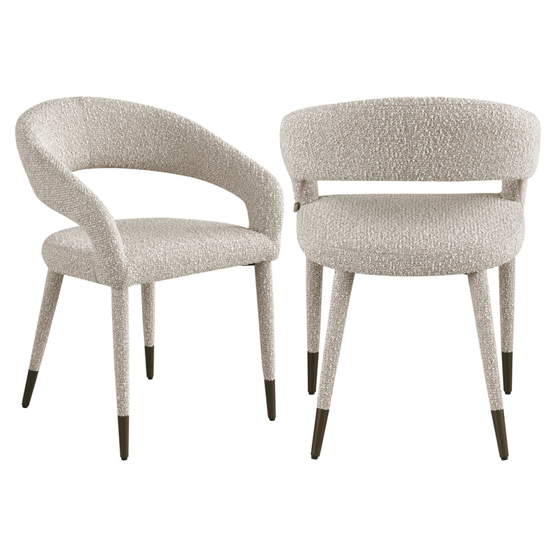 Esszimmerstuhl Gia Natural Chunky mit Bronze-Beinen – Richmond