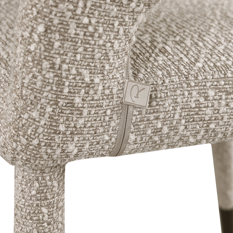 Esszimmerstuhl Gia Natural Chunky mit Bronze-Beinen – Richmond