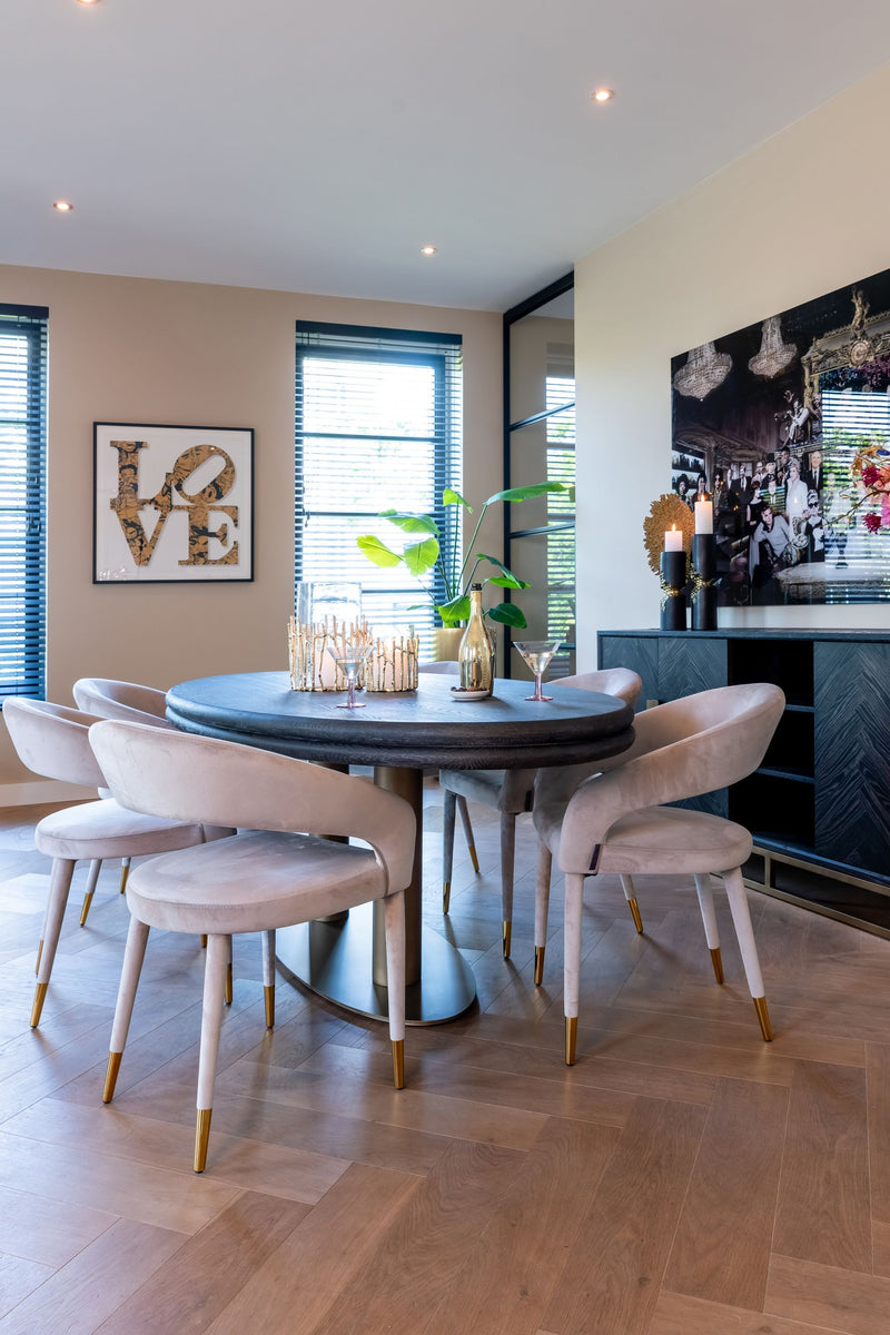 Esszimmerstuhl Gia Natural Chunky mit Bronze-Beinen – Richmond