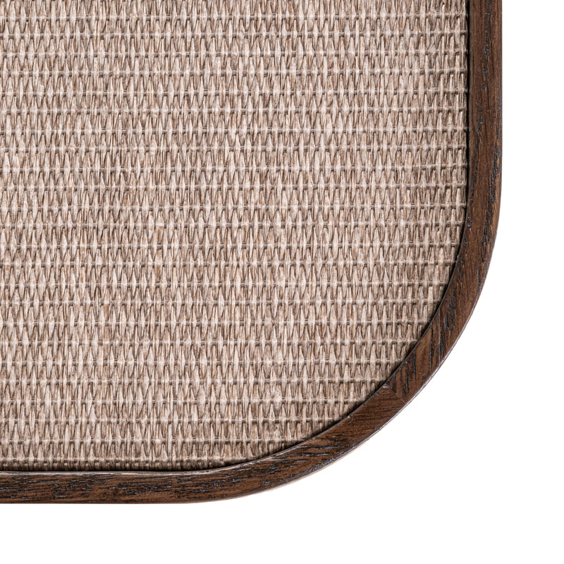 Konsole Willox beige – Eiche-Konsolentisch mit Leinen-Front, 140 cm