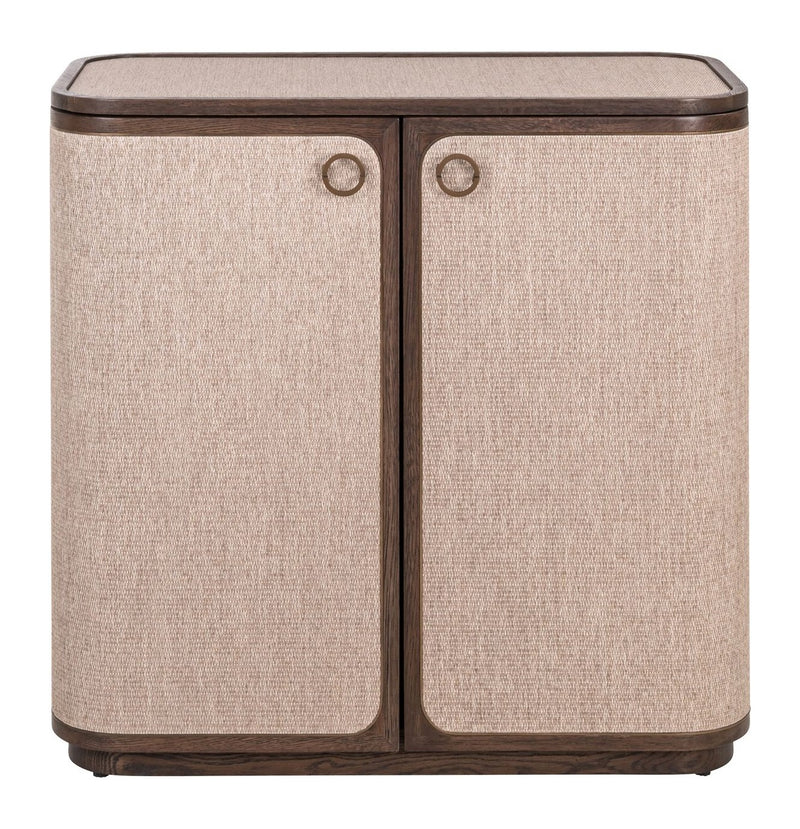 Sideboard Willox – Eiche & Leinen, 2 Türen, beige, 90 cm