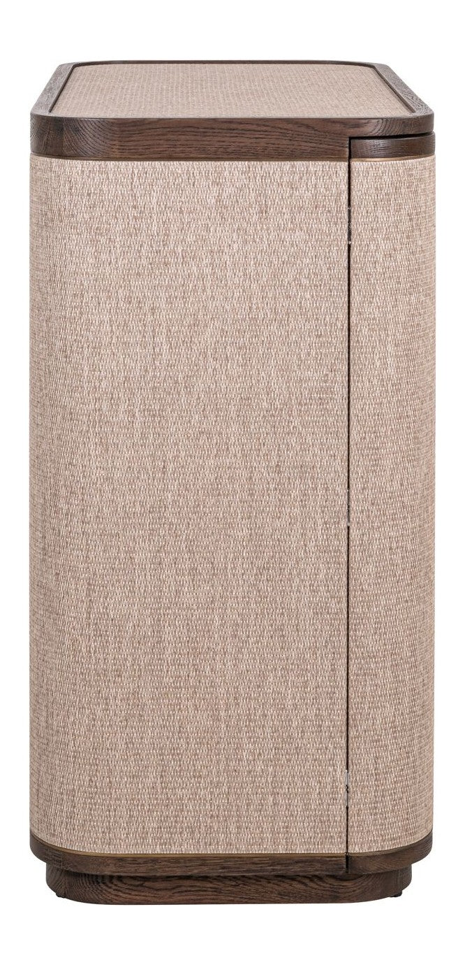 Sideboard Willox – Eiche & Leinen, 2 Türen, beige, 90 cm