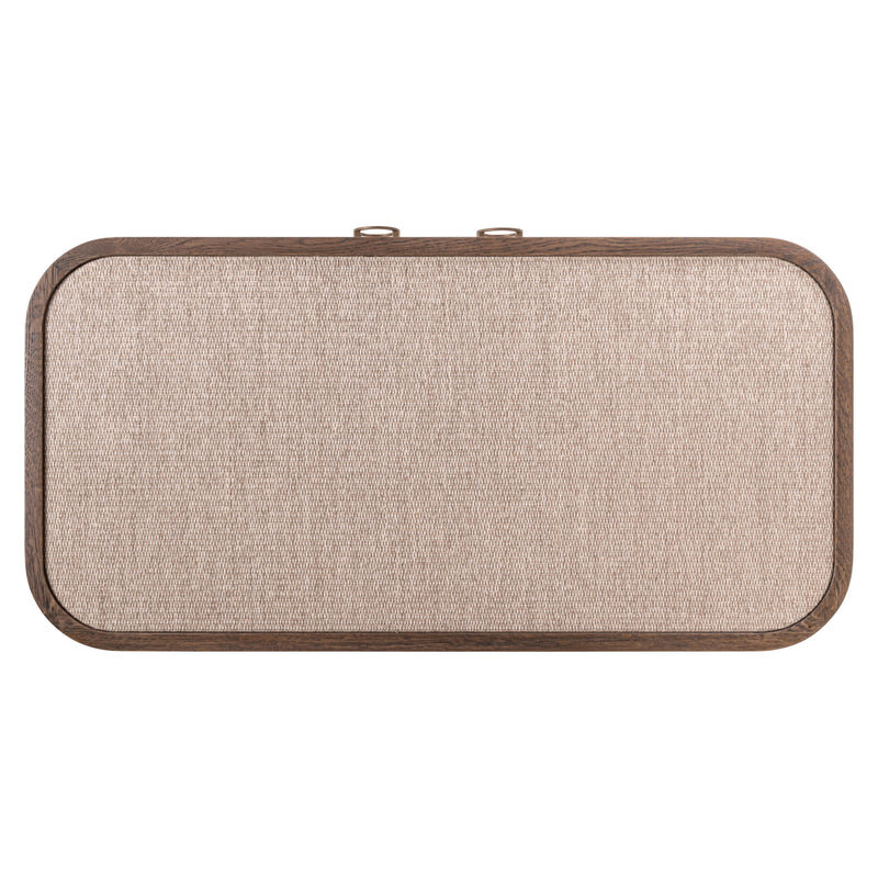 Sideboard Willox – Eiche & Leinen, 2 Türen, beige, 90 cm