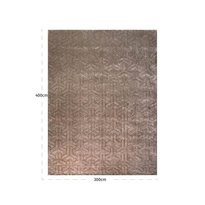 Teppich Arles 300x400 cm taupe – edler Viskose-Baumwoll-Mix Richmond