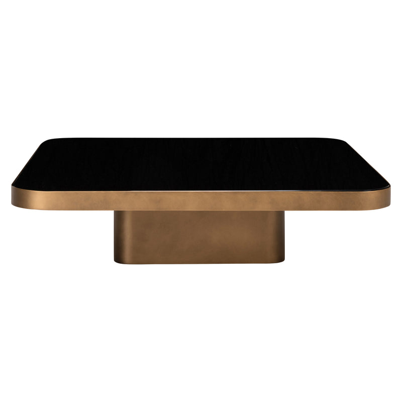 Couchtisch Claridge beige 100x100 cm - Glas, Eisen & Keramik