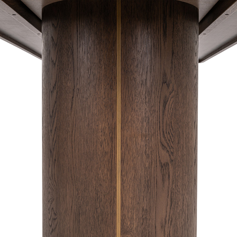 Esstisch Willox 235 cm Beige mit Glasplatte, Eiche und Metall