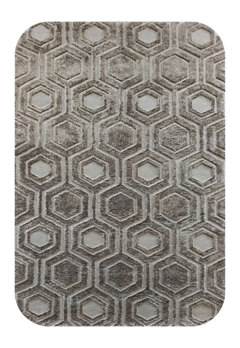 Richmond Teppich Odin brown 200x290 cm - Sechseck-Reliefmuster