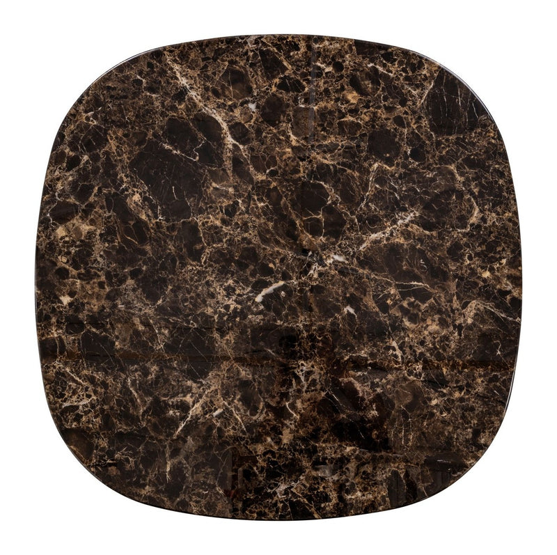 Couchtisch Almundi rund, chocolate brown, Marmor-Optik 100cm